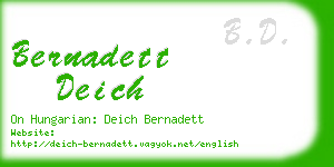 bernadett deich business card